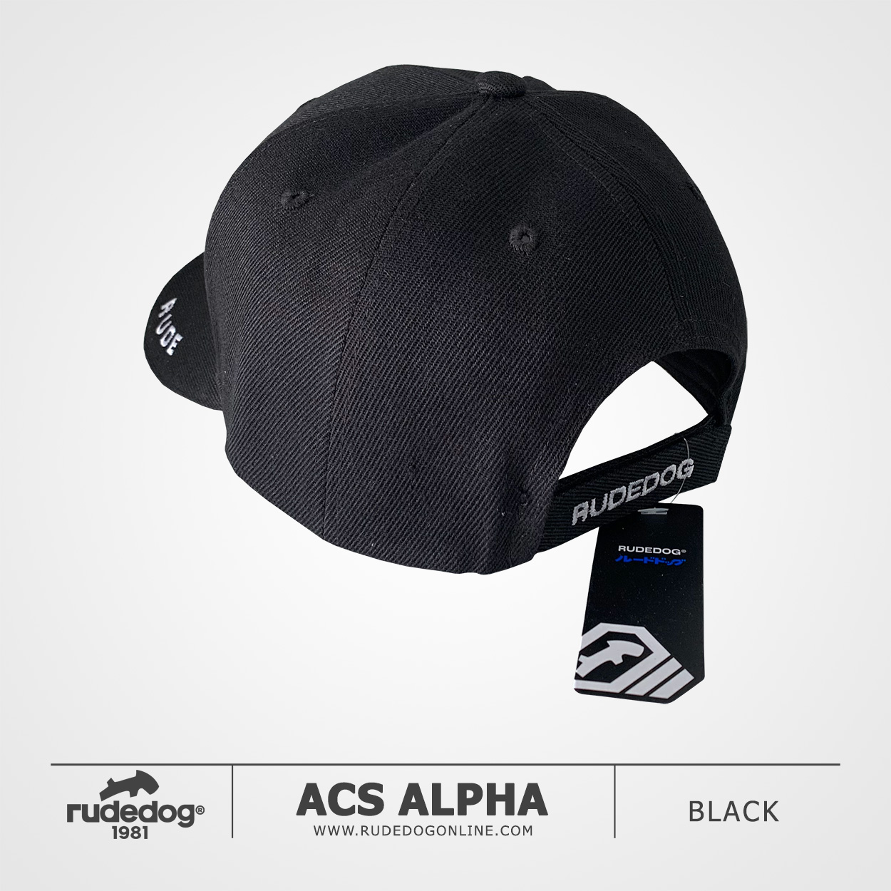 หมวกแก๊ป rudedog รุ่น ACS Alpha สีดำ