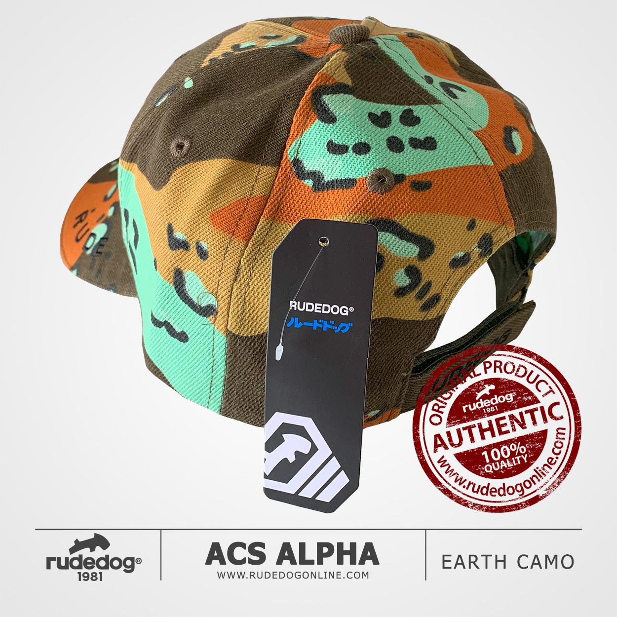 หมวกแก๊ป rudedog รุ่น ACS Alpha สีโลกลายพราง