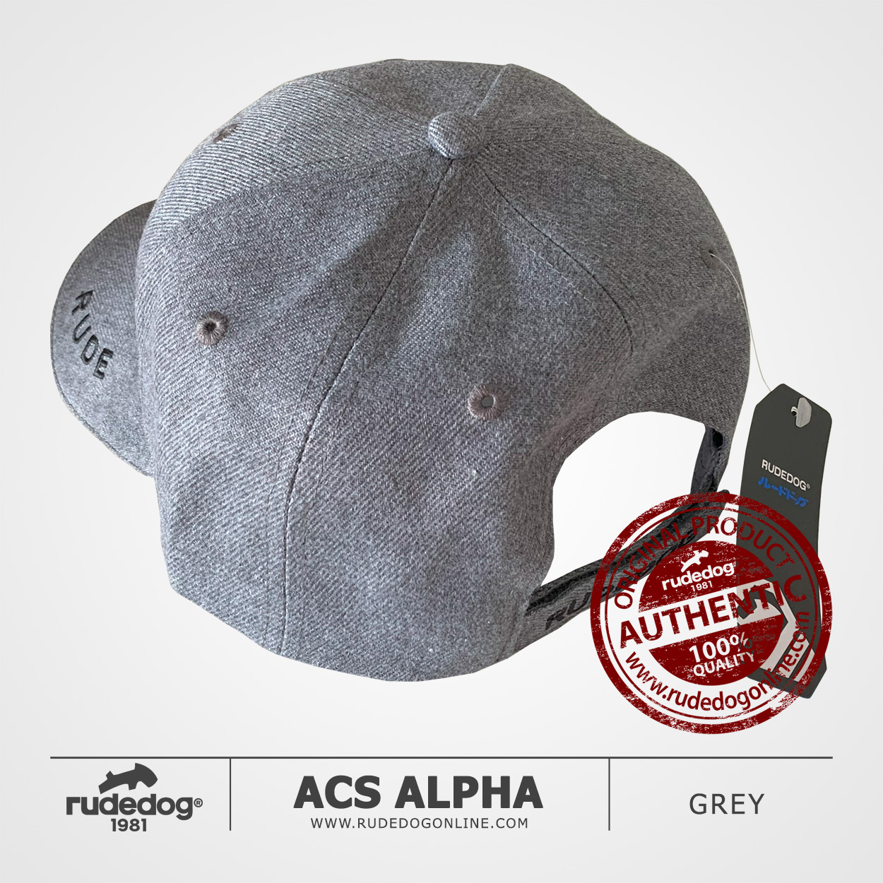 หมวกแก๊ป rudedog รุ่น ACS Alpha สีเทา
