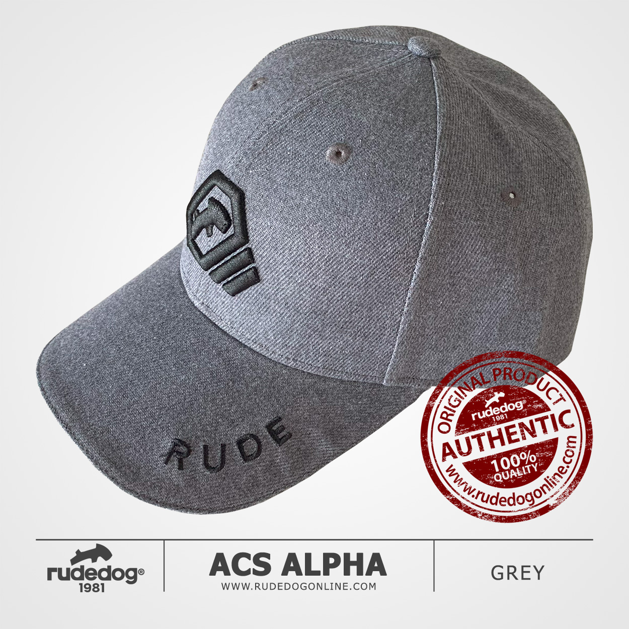 หมวกแก๊ป rude dog รุ่น ACS Alpha สีเทา
