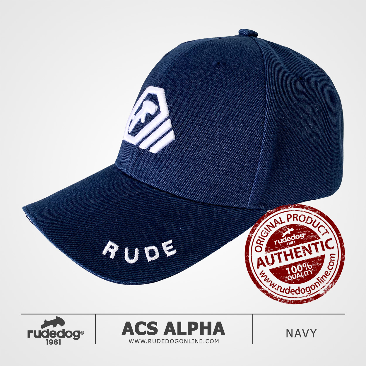 หมวกแก๊ป rudedog รุ่น ACS Alpha สีกรมท่า
