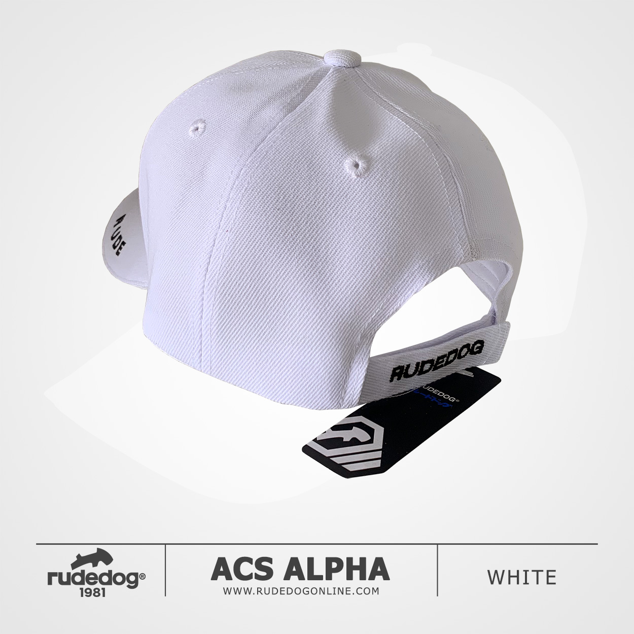 หมวกแก๊ป rudedog รุ่น ACS Alpha สีขาว