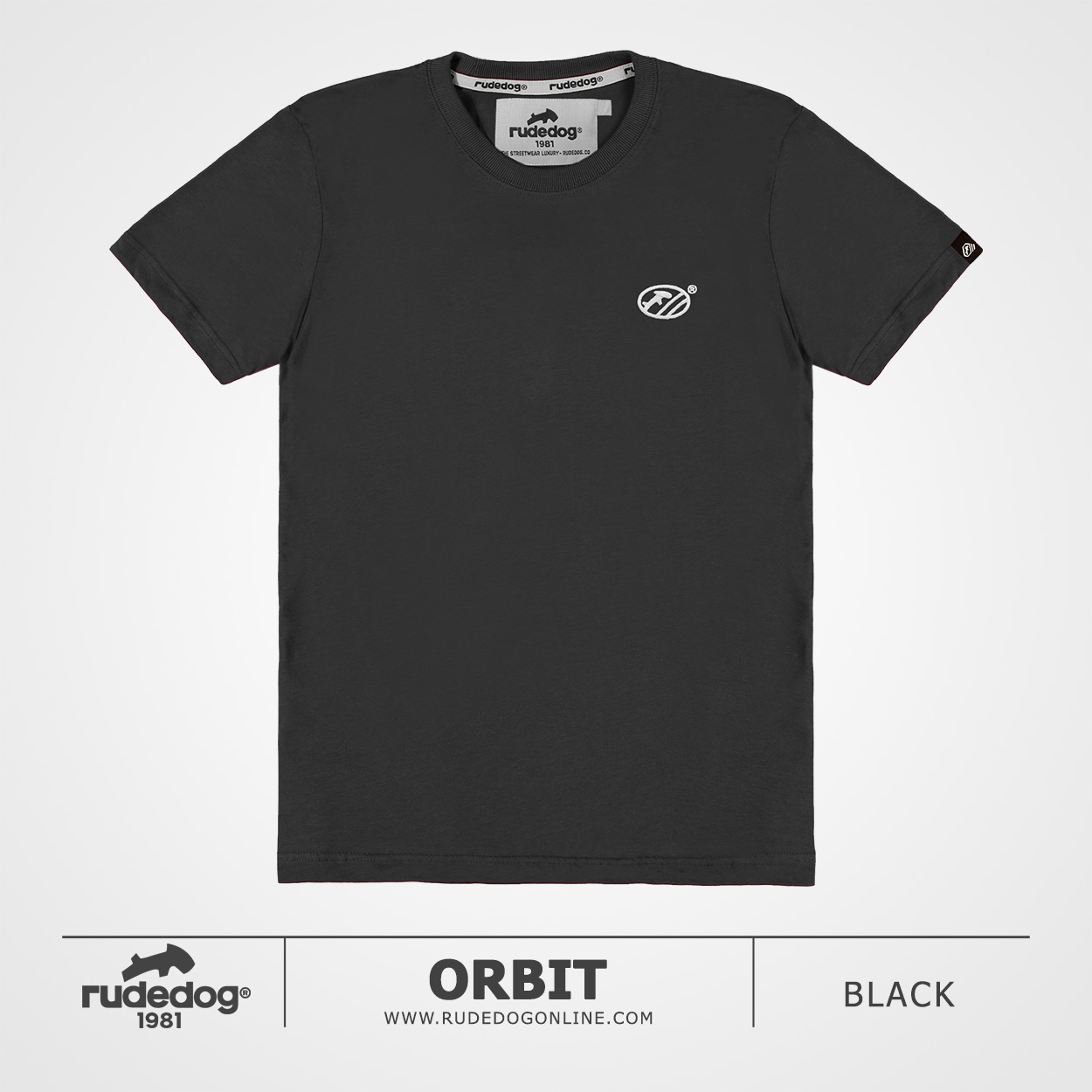 เสื้อยืด rudedog รุ่น Orbit สีดำ