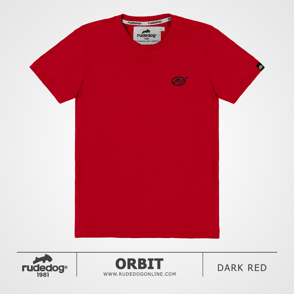เสื้อยืด rudedog รุ่น Orbit สีแดงเข้ม