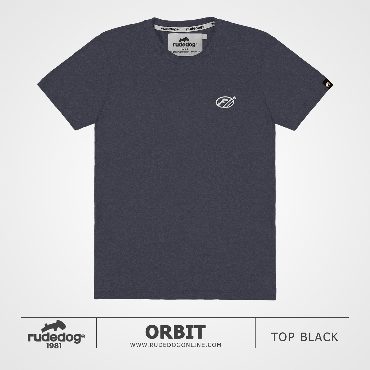 เสื้อยืด rudedog รุ่น Orbit สีท็อปแบล็ค