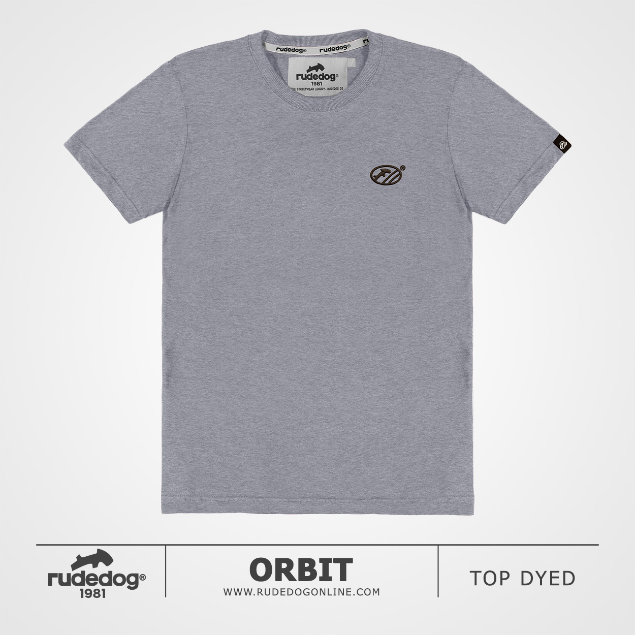 เสื้อยืด rudedog รุ่น Orbit สีเทาท็อปดราย
