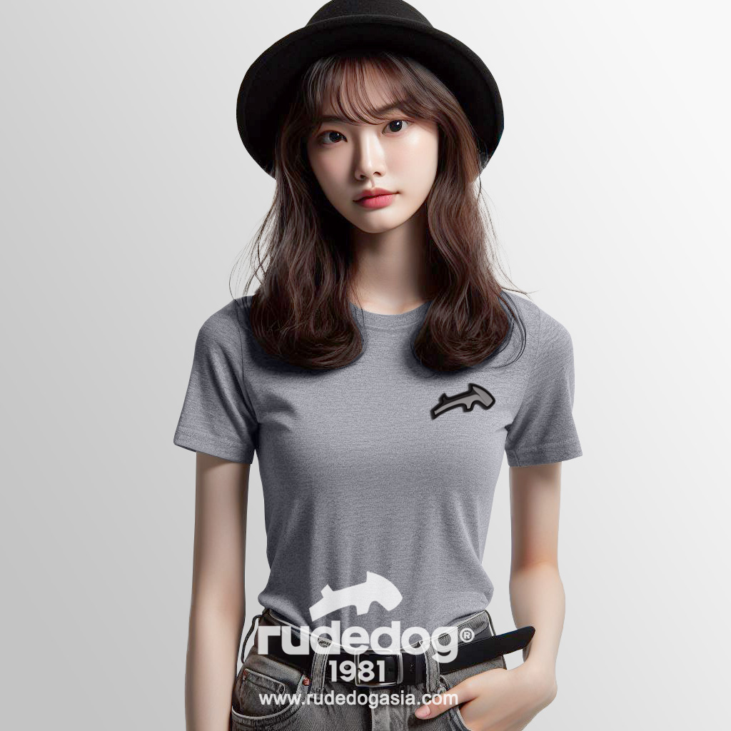 เสื้อยืด rudedog รุ่น SHIFT GEARS ผู้หญิง สีเทาท็อปดราย