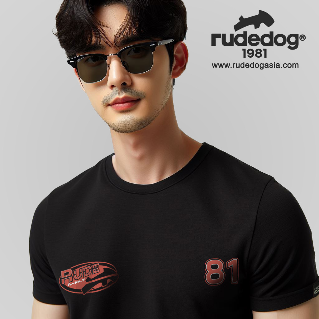 เสื้อยืด rudedog รุ่น SKIPPER ผู้ชาย สีดำ