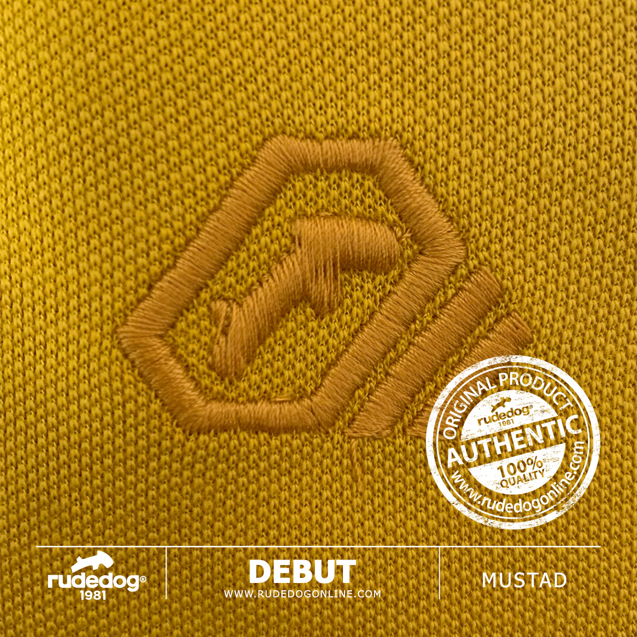 เสื้อโปโล rudedog รุ่น DEBUT สีมัสตาร์ด