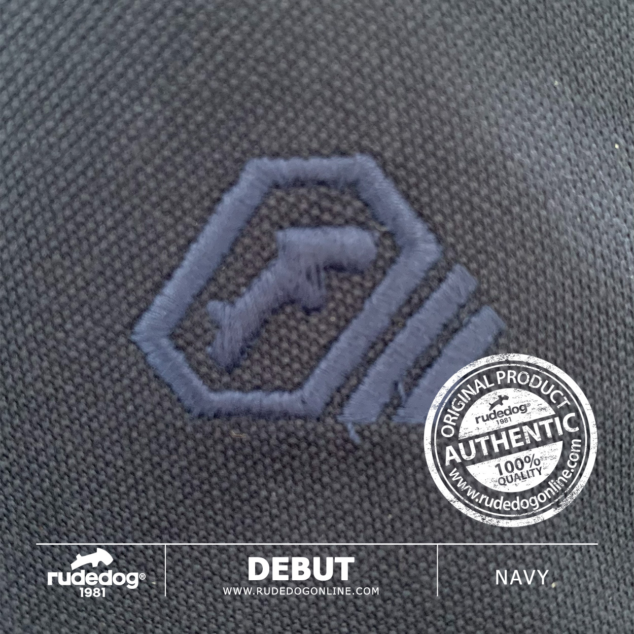 เสื้อโปโล rudedog รุ่น DEBUT สีกรมท่า