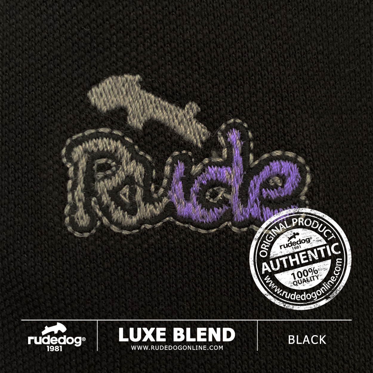 เสื้อโปโล rudedog รุ่น LUXE BLEND สีดำ