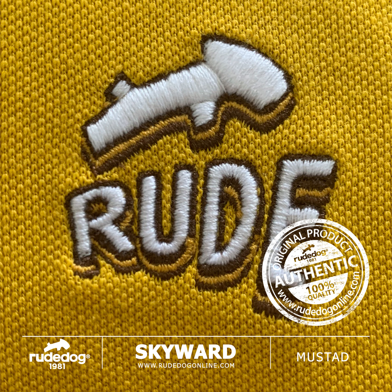 เสื้อโปโล rudedog รุ่น SKYWARD สีมัสตาร์ด